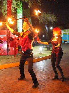 Fire & ice themed performers for @brandrepublicsa 🔥 ❄️ 
#firedancers #ledballerinas #djembedrummers
