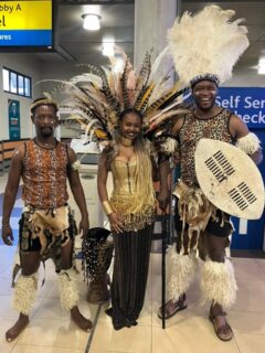 A royal African King and Queen welcome, along with a tribal drummer to make heads turn!
@capetownairport