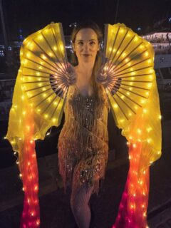 The flowing fabric, light and movement of our LED Veil Fan Dancers create magical moments and a really beautiful addition to any event. ✨🩵